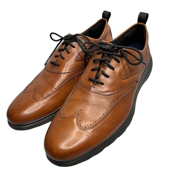 COLE HAAN 3.Zerogrand Wingtip Oxford Leather British Tan Men's Shoes Size 12M - Picture 2 of 16